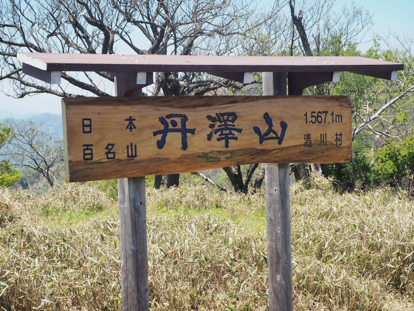 丹沢山の標識