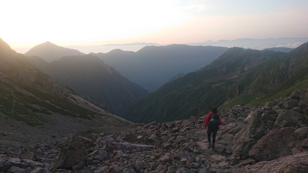 槍ヶ岳から下山