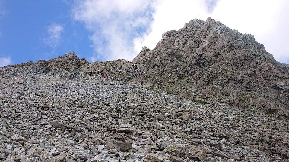 槍ヶ岳山頂付近