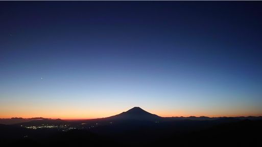 尊仏山荘からの夕日