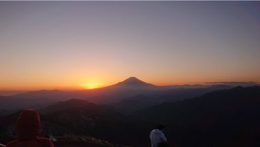 尊仏山荘の夕日２