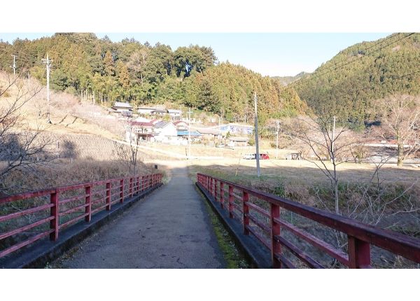 棒ノ折山の」下山口の橋