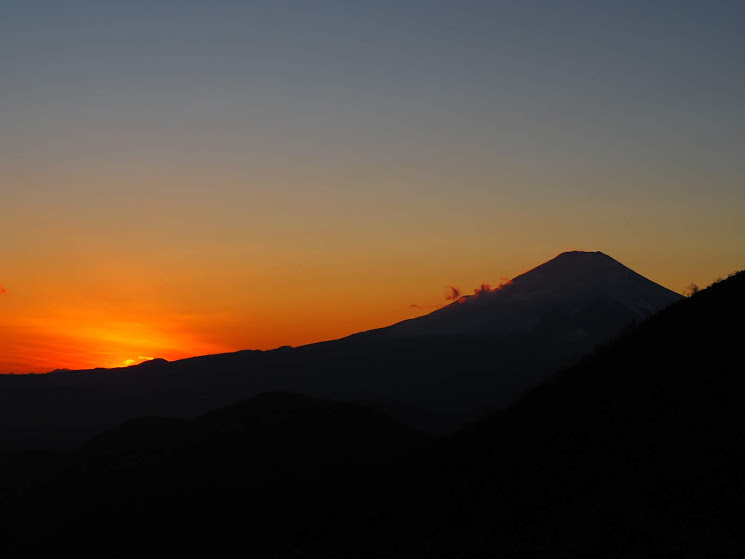 花立山荘からの夕日