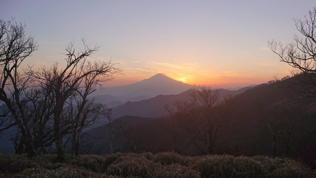 みやま山荘からの夕日