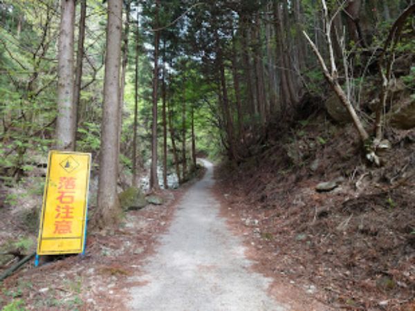 登山開始の整備された道